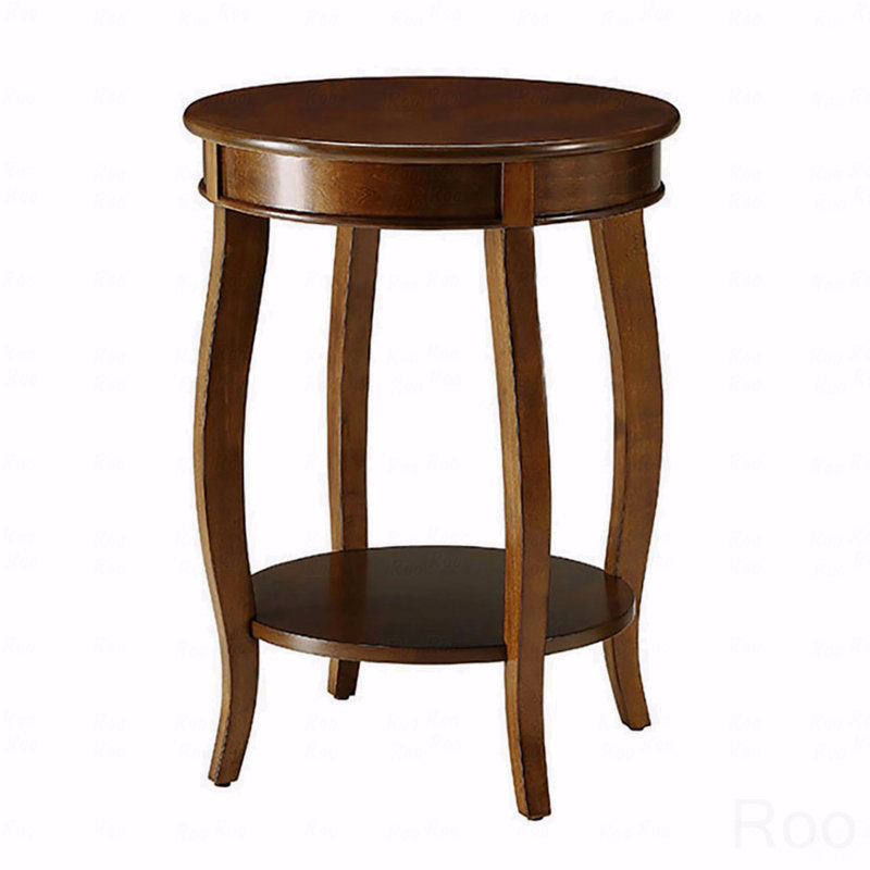 Table d'appoint ronde avec tablette inférieure