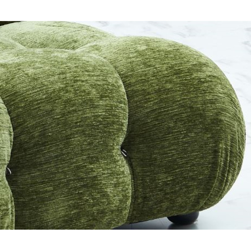Leeven Upholstered 76'' Loveseat, Olive Chenille, 26.7" H x 76" W x 38" D