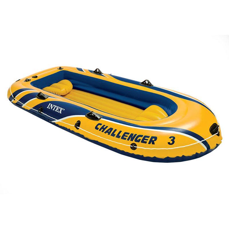 Ensemble de bateau-bateau gonflable avec pompe et rames Intex, jaune (paquet de 3)