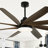 72" Large Modern Chandelier Ceiling Fans With Lights and Remote, Farmhouse 6 Speeds Quiet DC Motor Black Ceiling Fan For Living Room