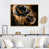 Toile avec cadre flottant or