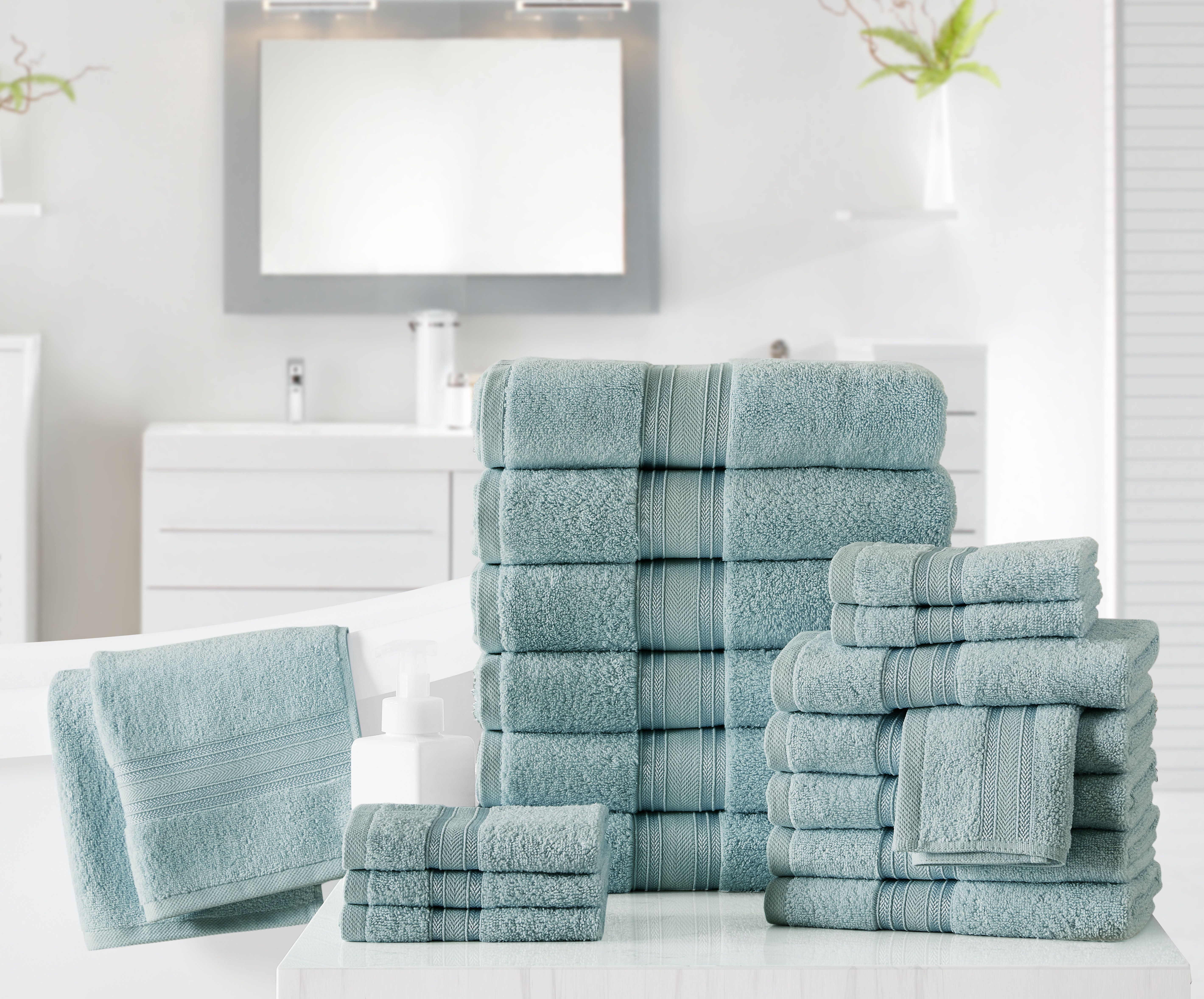 Spirit Linen 18-piece Cotton Towel Set & Reviews | Wayfair
