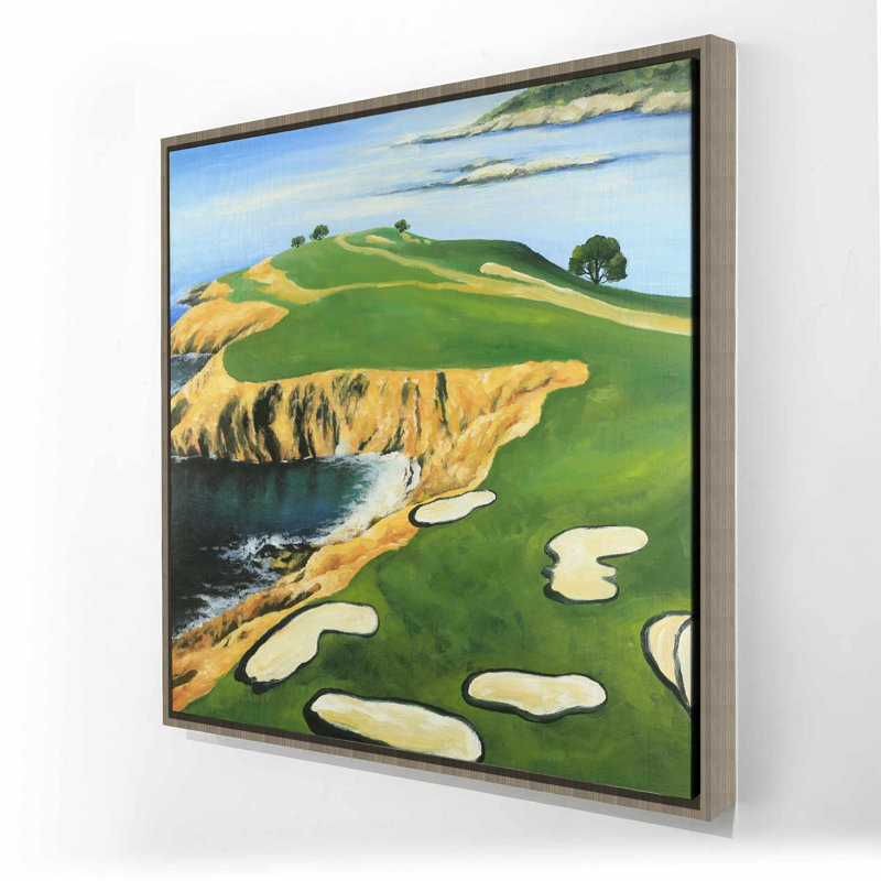 Pebble Beach, maillons de golf, toile jaune «Man Cave»