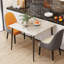 Fung Marble Top Metal Base Dining Table-1382712610