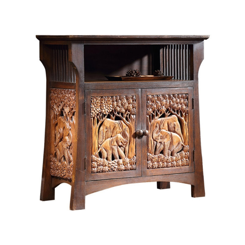 Armoire d'appoint en bois massif Teisha