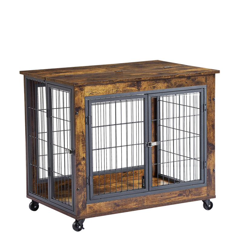 Cage pour chien en brun rustique Furniture