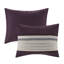 Édredon 7 pièces mauve, doux au toucher, articles décoratifs en faux suède, brodés-121159240-121159239