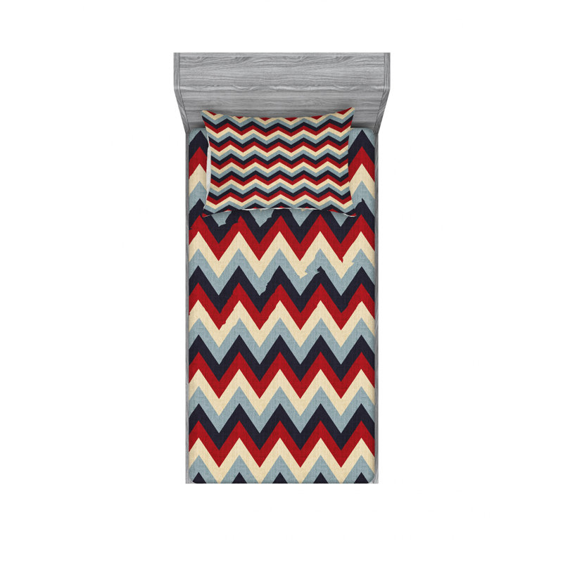 Ensemble de draps rétro, Ensemble de draps pour lit simple avec drap-housse