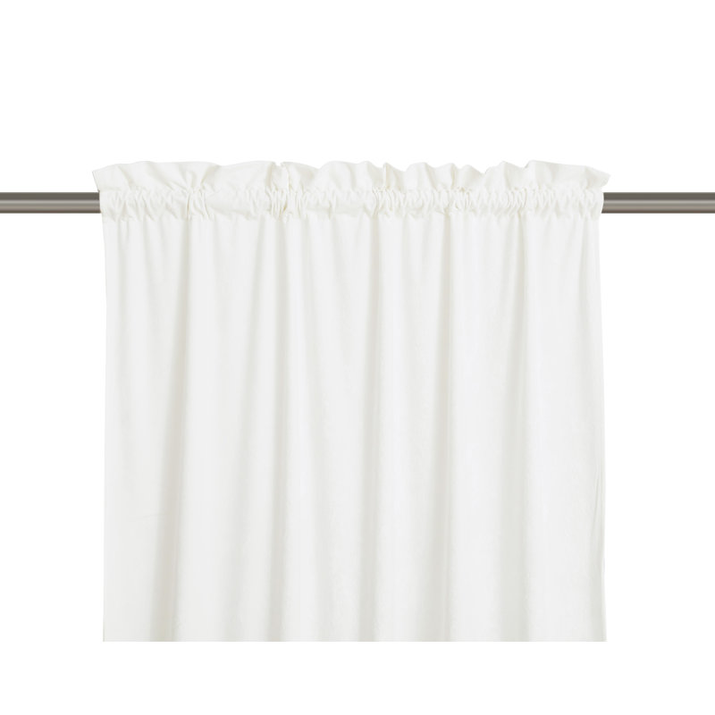 Cream White Velvet Room-Darkening Window Panels, 100 x 72