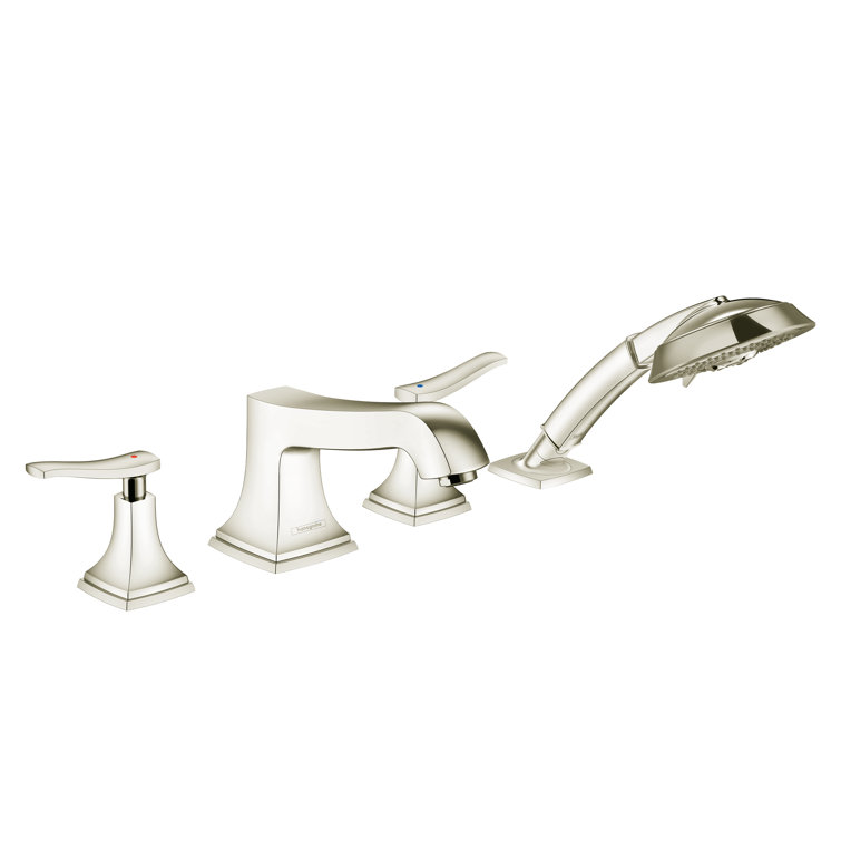 Hansgrohe Metropol Classic 4-Hole Roman Tub Set Trim with 1.8 GPM Handshower Trim Set Only