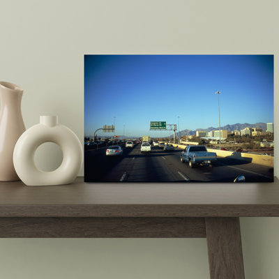 Trucker Series, Traffic On A Highway, Interstate 10, Tucson, Pima County, Arizona, Usa Abstract Contemporary Architecture City Wall Art