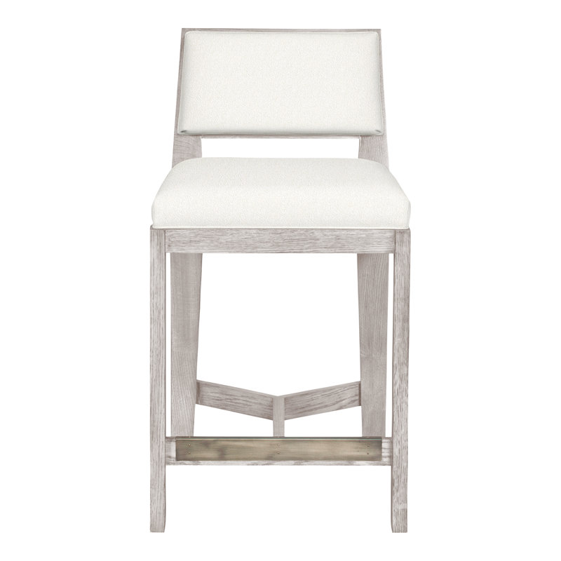 Thom Filicia Solid Wood 32.5" Bar Stool, Dove Gray, Kennelly Snow