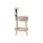 Mia Swivel Counter Chair, Black Metal Cross Back, Blonde Oak Brown