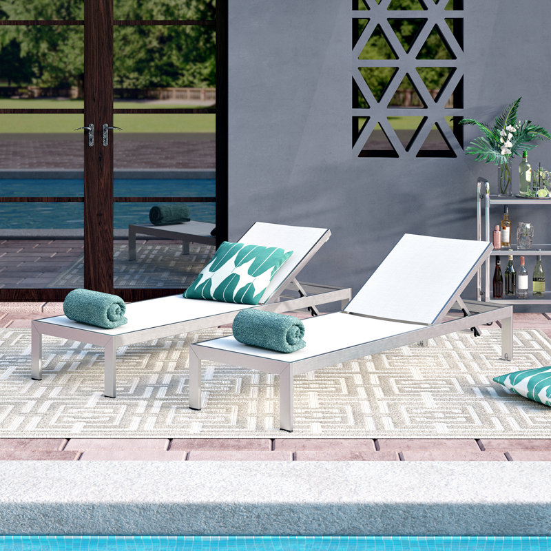 Chaise d'extérieur en aluminium Shore, Argent