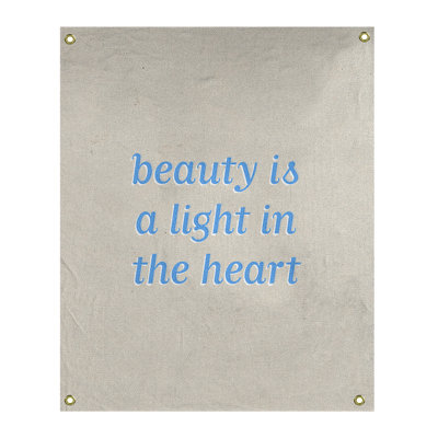 Tapisserie en polyester en citation de beauté