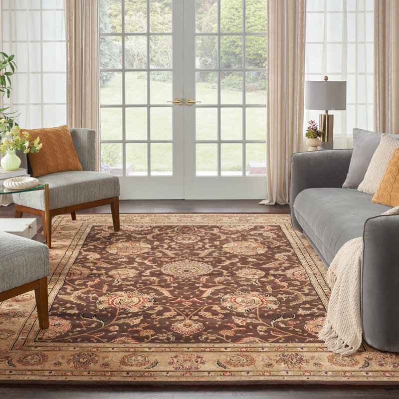 Tapis oriental en laine fait à la main Gilta, Rectangle 7 pi 9 po x 9 pi 9 po