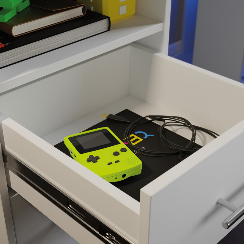 Bureau de jeu, finition blanche