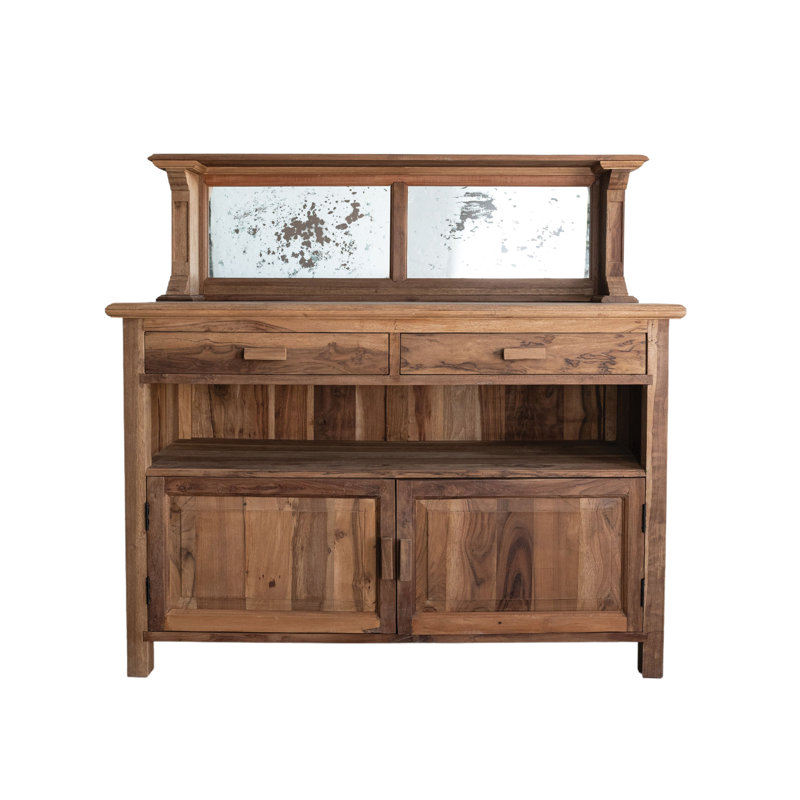 Buffet en bois récupéré avec reproduction rétro