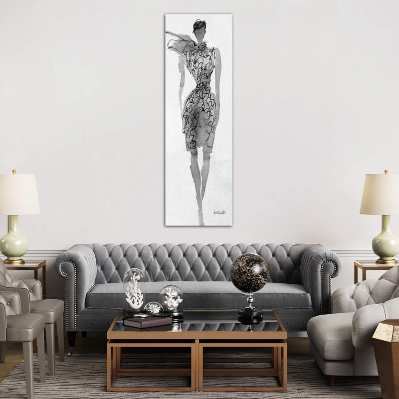 Fashion Sketchbook VIII by Anne Tavoletti - Wrapped Canvas Panoramic Print, 30.48 cm H x 91.44 cm W x 1.91 cm D