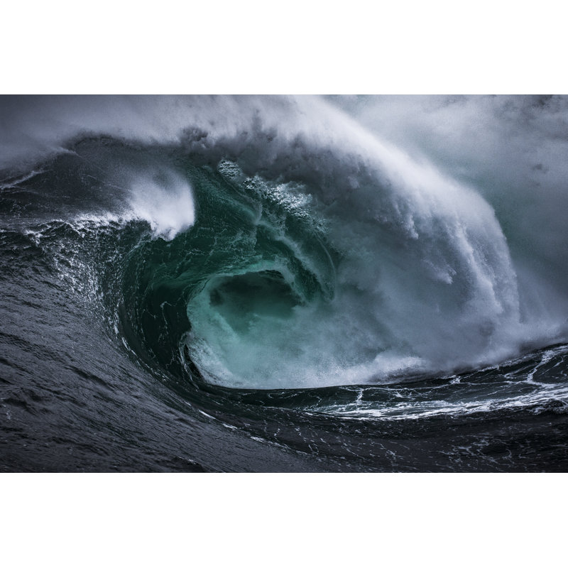 Powerful Wave - Wrapped Canvas Print, 81cm H x 122cm W x 3.8cm D