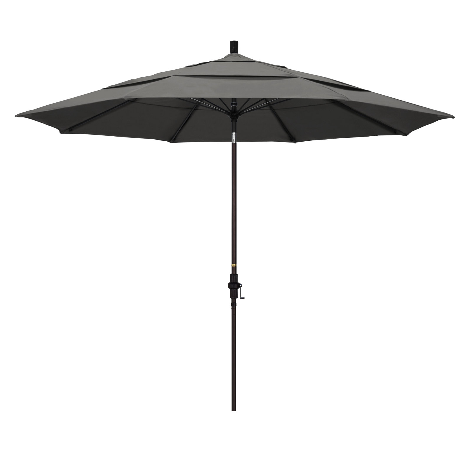 Brent 11' Market Sunbrella Umbrella, Canvas Charcoal Sunbrella® Canvas