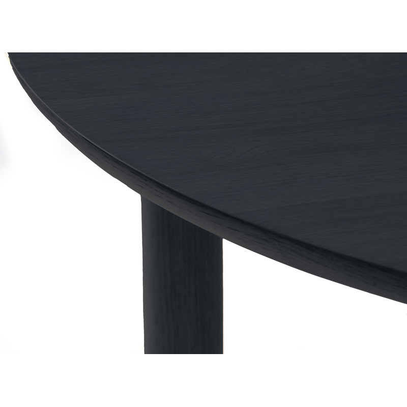 Black Rectangular Solid and MDF Wood Dining Table