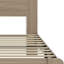 Structure de lit tête de lit à DEL avec 2 ports de chargement USB et grand rangement sous le lit