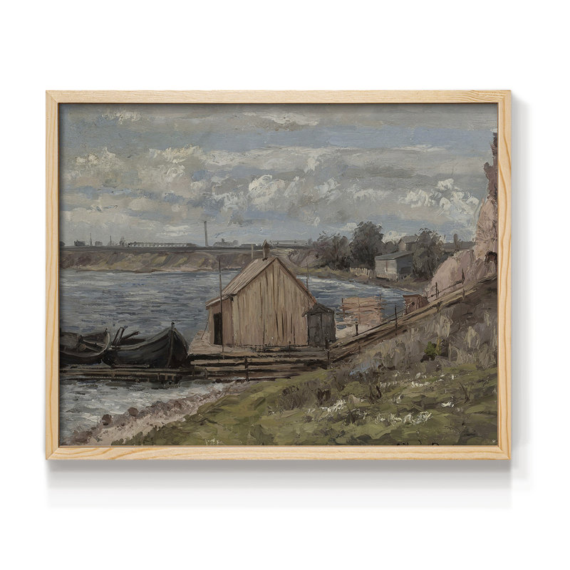 Paysages rétro-CCVVI - reproduction encadrée, Naturel, H 11 po x l 14 po