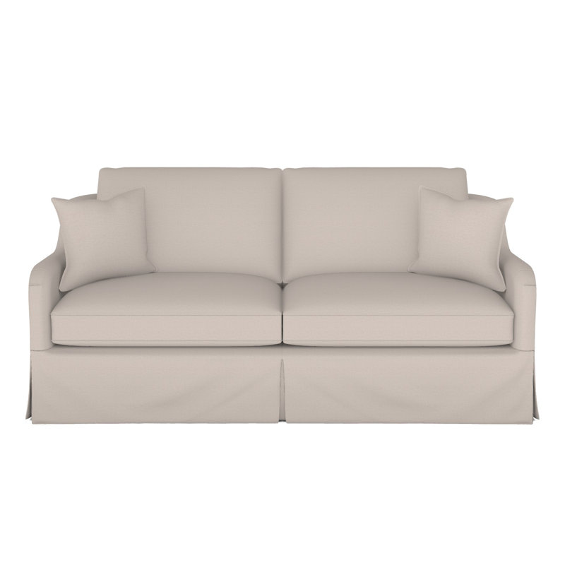 Fisher Waterfall Skirt Bench Seat Mid Sofa, Nadia Steam