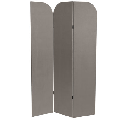 6 Ft. Classic Arch Velvet Room Divider Blue 3 Panel