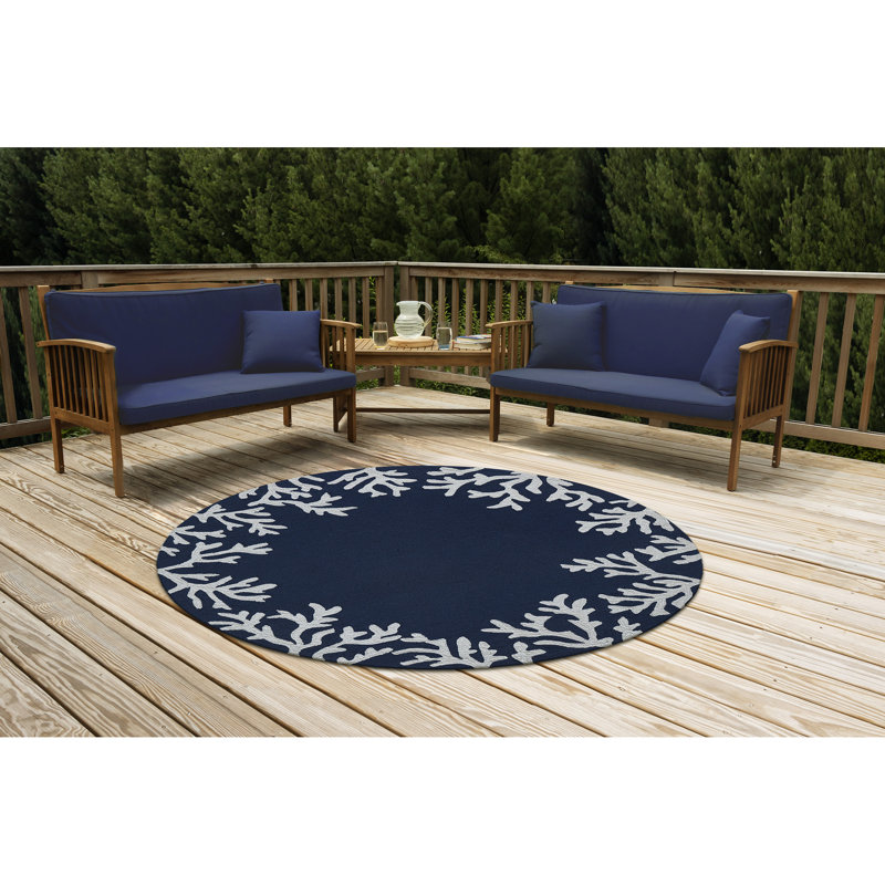 Tapis touffeté à la main à motif floral Bellavia, Rond 5 pi