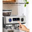 Machine à expresso à double chaudière avec moulin, machine à expresso 20 bars avec cuiseur à vapeur et eau chaude, affichage à DEL double, manomètre, moulin à meules, machine à café pour la maison et le bureau, acier inoxydable
