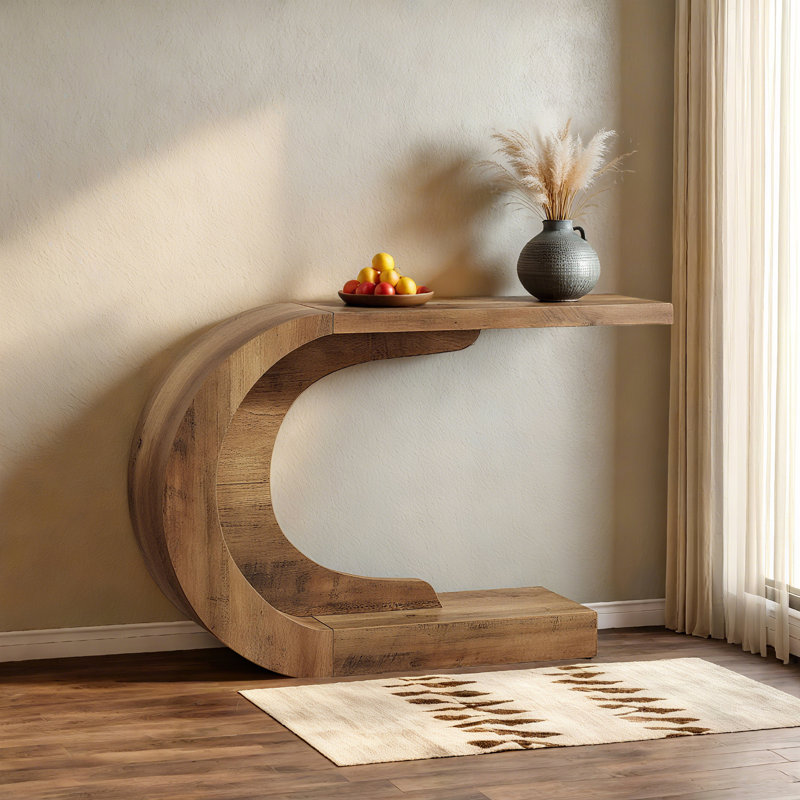  Retro 43.3" Console Table, Entryway Hallway Table