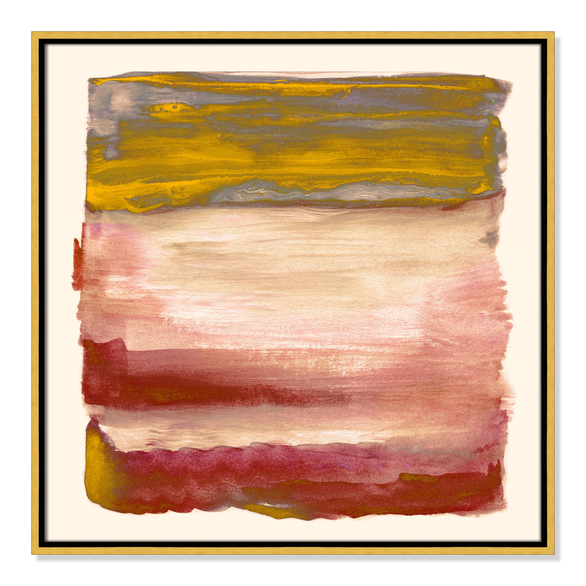 Yellow Sky I Print by Nan, 25.5" H x 25.5" W, Gold
