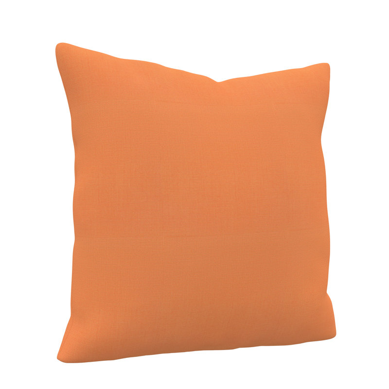 Coussin décoratif intérieur / extérieur Gabi, Carré 24 po, Toile Sunbrella® tangerine