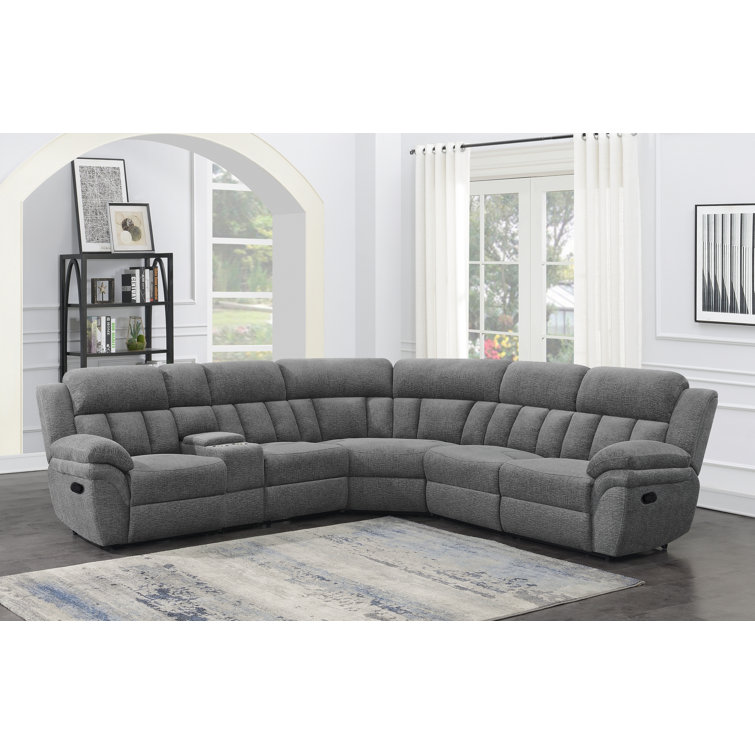 Canapé modulaire inclinable en chenille de 128,25 po de large Cassandre
