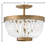 Fredrick Ramond Dune Four-Light Hand-Strung Sea Glass Semi-Flush Mount Ceiling Light