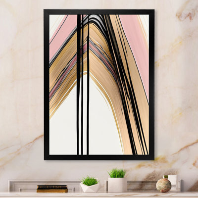 «Minimalisme rose et doré», impression sur toile