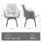 17.7"H Modern Two-Tone Upholstered Swivel Dining Armchair-543018629