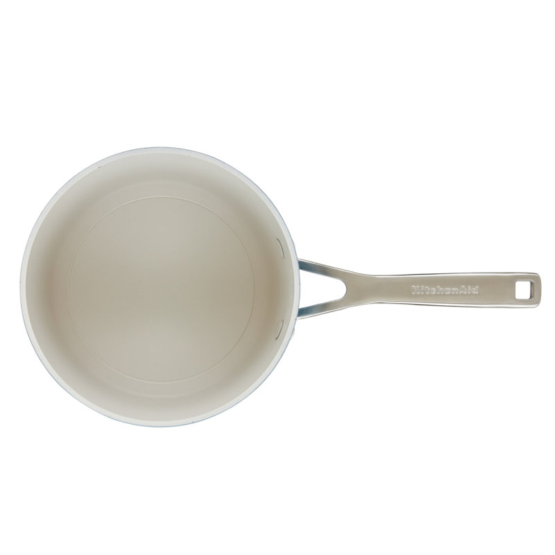 Blue Velvet Aluminum Nonstick Saucier with Glass Lid, 3 Quart