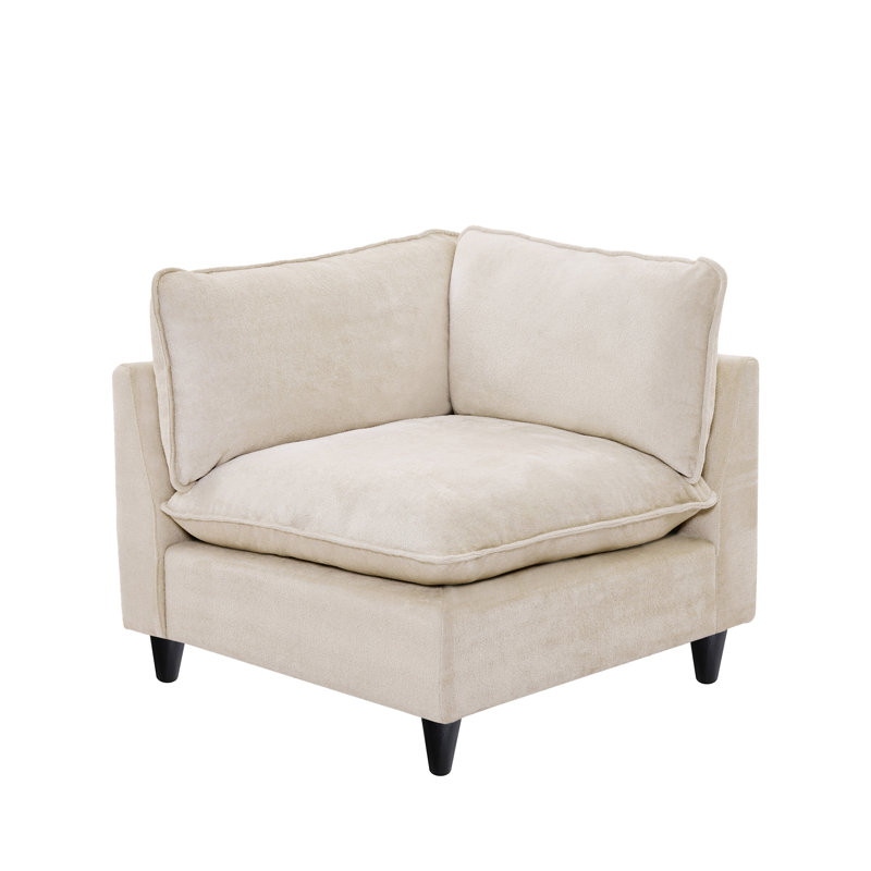 Canapé modulaire Annamaria, Chenille beige