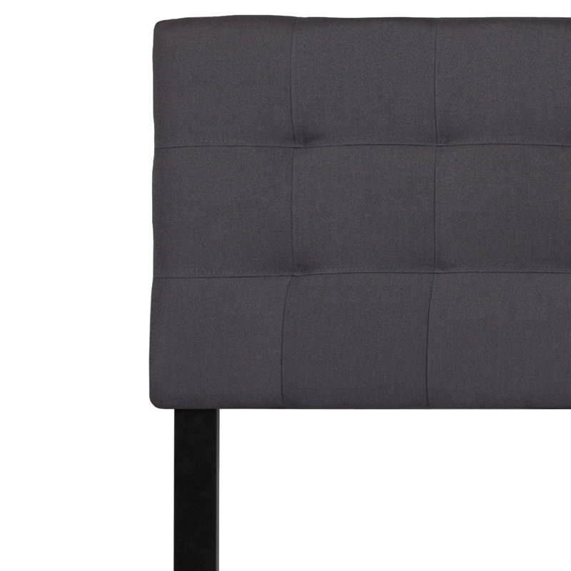Ciriaca Quilted Tufted Upholstered Headboard, Dark Gray, King