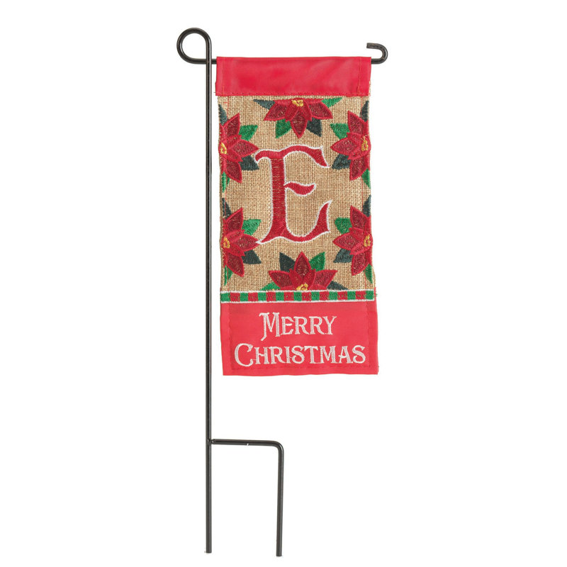  Mini drapeau de Noël Elenis monogramme 4 x 8,5