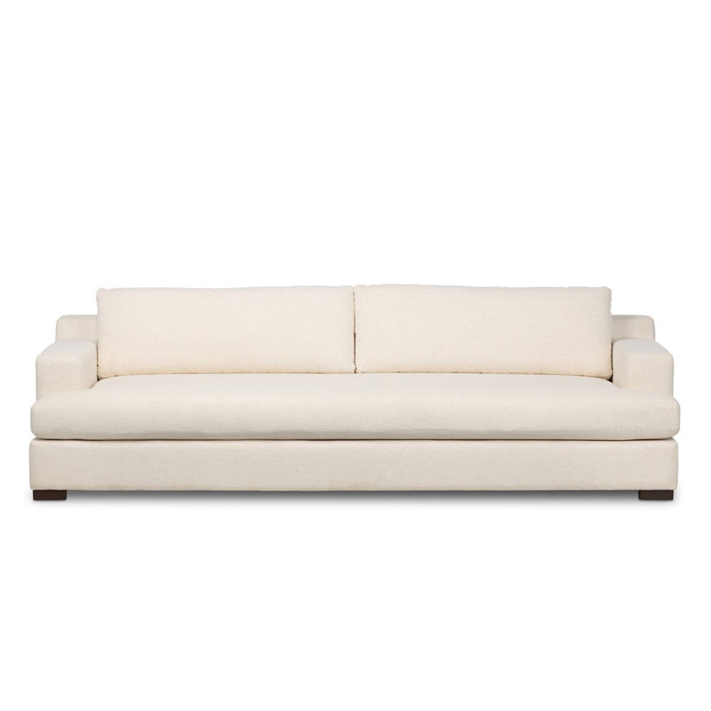 Crispin Sofa - Crypton Nomad Snow, 33" H x 110" W x 42.50" D