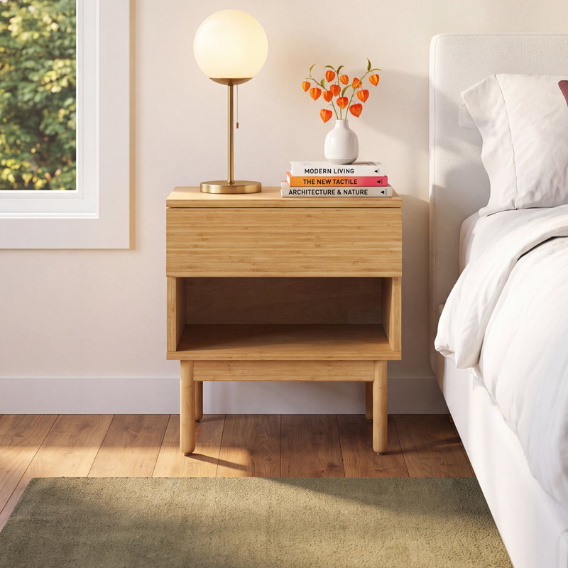 Mid-Century Modern Solid Wood Stills Nightstand