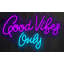 Enseigne néon Good Vibes Only - 15 po x 25 po