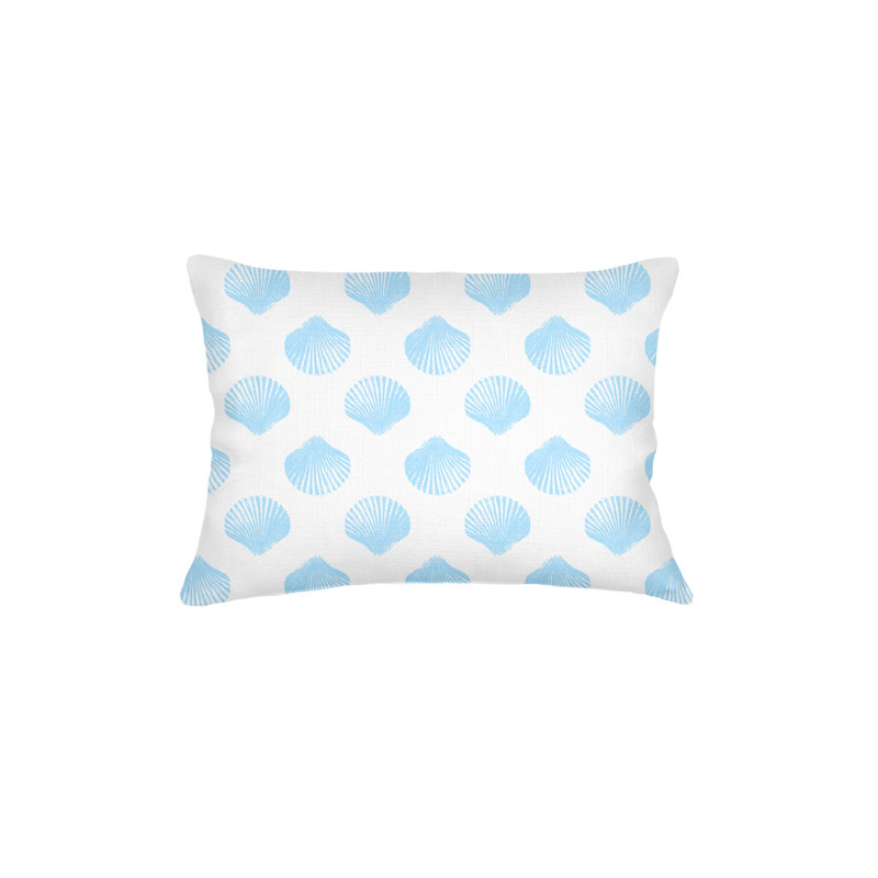 Printed Pillows Linen Pillow Cover & Insert, Light Blue, Rectangle 14" H x 40" W, Down Blend