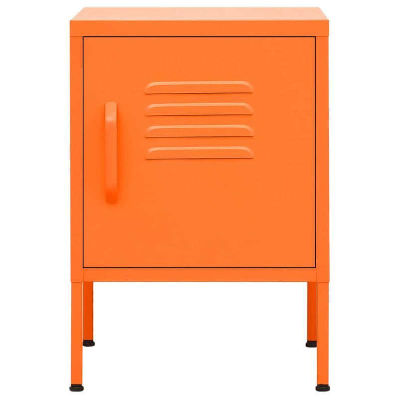 Izzabel 35 cm W Steel Bedside Table, Orange, Individual