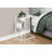 Enon Accent Table, C-shaped, End, Side, Snack, Living Room, Bedroom, Metal, Pu Leather Look-1861669784