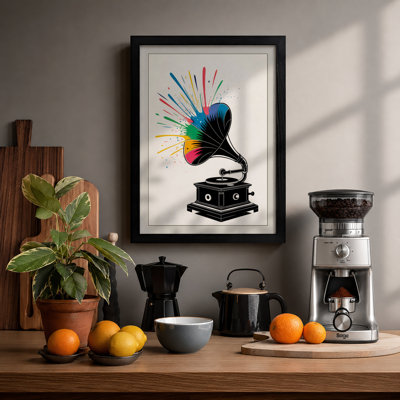 Gramophone Dreams Retro - Framed Print
